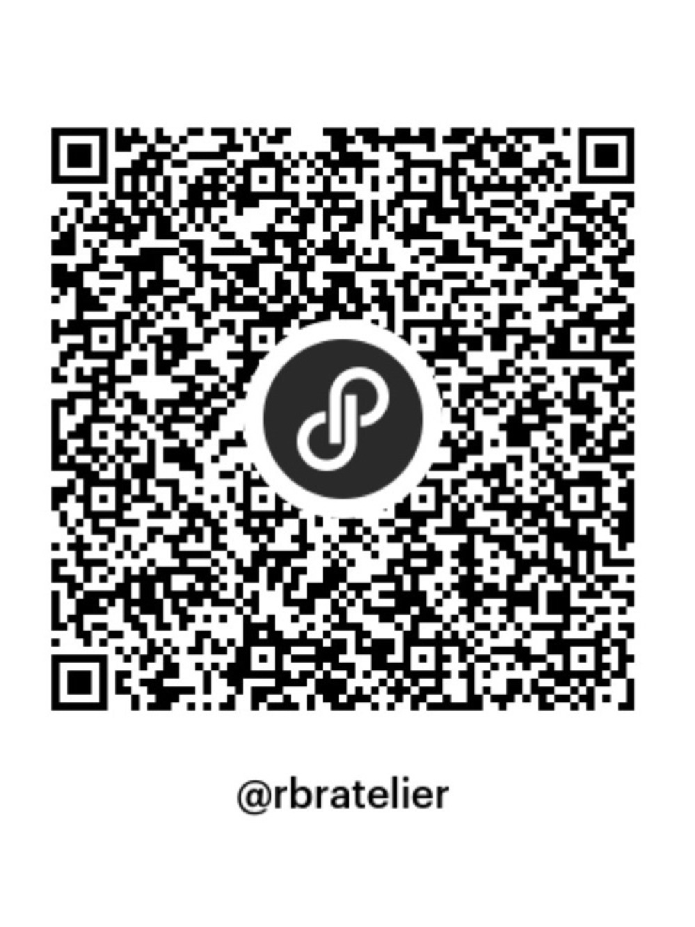 QR Code Sticker with Black & White Design